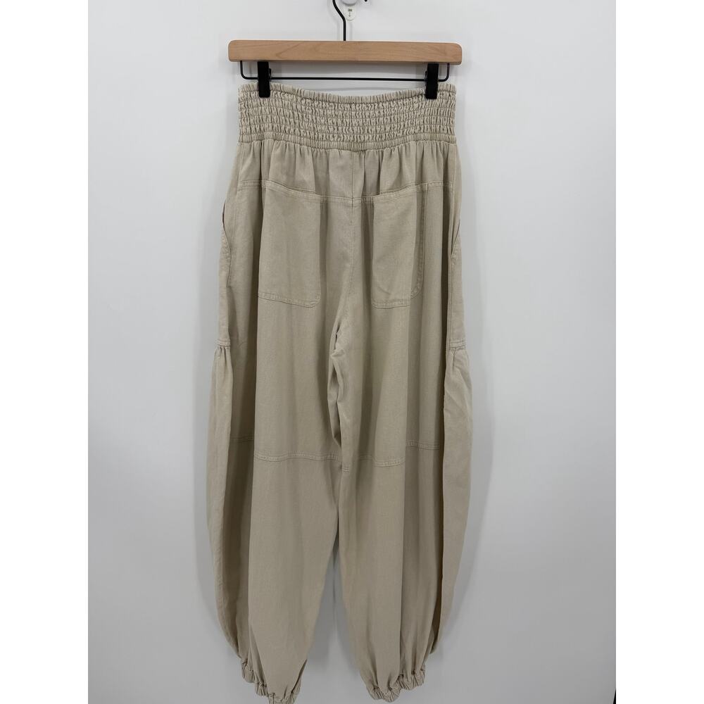 Pilcro Nutmeg Relaxed Linen Blend Pull On Jogger Pants Small Anthropologie Boho - Picture 7 of 11